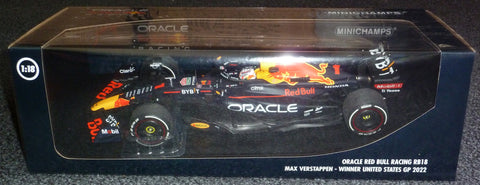 2022 - Oracle Red Bull Racing RB18 - Max Verstappen - Winner Austin GP (Minichamps 1:18) - Yuui's F1 scale models