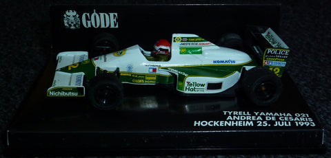 1991 - Lotus 102 Ford - Johnny Herbert - Onyx car in Göde Minichamps box - Andre de Cesaris - Tyrrell Yamaha 021 - Hockenheim - Yuui's F1 scale models