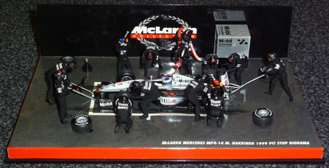 1999 - McLaren Mercedes MP4-14 - Mika Hakkinen - Pitstop diorama