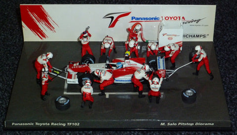 2002 - Panasonic Toyota Racing TF102 - Mika Salo - Pitstop diorama - Yuui's F1 scale models