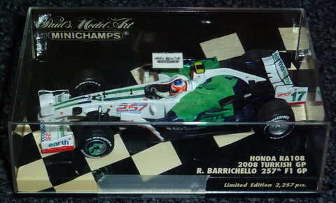 2008 - Honda RA108 - Rubens Barrichello - Turkish GP, 257th F1 GP - Yuui's F1 scale models