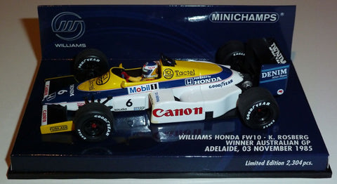 1985 - Williams Honda FW10 - Keke Rosberg - Winner Australian GP - Yuui's F1 scale models