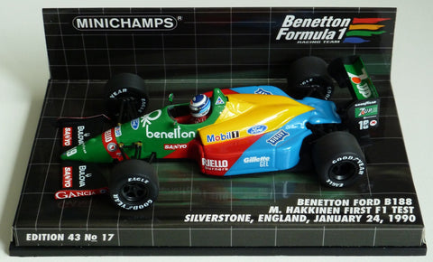 1990 - Benetton Ford B188 - Mika Hakkinen - First F1 test, Silverstone, England, January 24 (BFC#17) - Yuui's F1 scale models