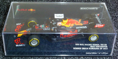 2021 - RED BULL RACING HONDA RB16B - MAX VERSTAPPEN - EMILIA ROMAGNA GP - MINICHAMPS 1:43 - Yuui's F1 scale models