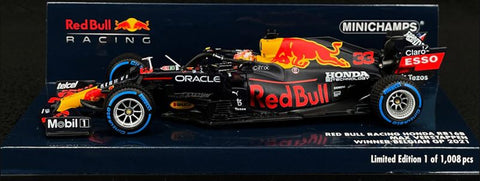 2021 - RED BULL RACING HONDA RB16B – MAX VERSTAPPEN – WINNER BELGIAN GP 2021 (MINICHAMPS 1:43) - Yuui's F1 scale models