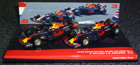 2018 - Aston Martin Red Bull Racing-TAG Heuer RB14 Team Set - Daniel Ricciardo & Max Verstappen - Yuui's F1 scale models