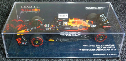 2022 - ORACLE RED BULL RACING RB18 - MAX VERSTAPPEN - WINNER EMILIA ROMAGNA GP (Minichamps 1:43) - Yuui's F1 scale models