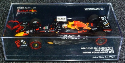 2022 - Oracle Red Bull Racing RB18 - Max Verstappen - Winner Hungarian GP (Minichamps 1:43) - Yuui's F1 scale models