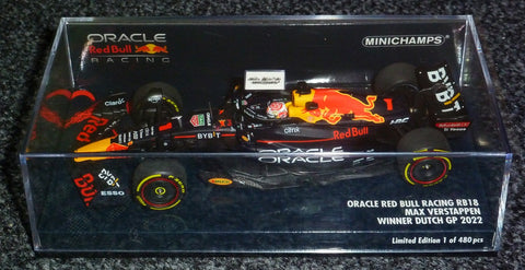 2022 - Oracle Red Bull Racing Honda RB18 - Max Verstappen - Winner Dutch GP Zandvoort (Minichamps 1:43) - Yuui's F1 scale models