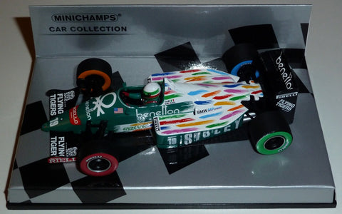 1986 - Benetton BMW B186 - Teo Fabi - USA GP, Detroit - Minichamps car collection - Yuui's F1 scale models