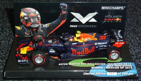 2018 - Aston Martin Red Bull Racing TAG Heuer RB14 - Max Verstappen - Winner Mexican GP - Yuui's F1 scale models