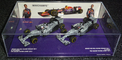 2015 - Infiniti Red Bull Racing Renault RB11 - Pre-season testing livery - Daniel Ricciardo + Daniil Kvyat - Yuui's F1 scale models