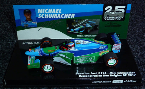 1994 - Benetton Ford B194 - Mick Schumacher - Demonstration Run Belgian GP 2017 - Yuui's F1 scale models