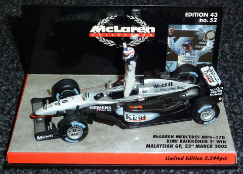 2003 - McLaren Mercedes MP4-17D - Kimi Raikkonen - 1st Win Malaysian GP 23rd March (MLC#52) - Yuui's F1 scale models