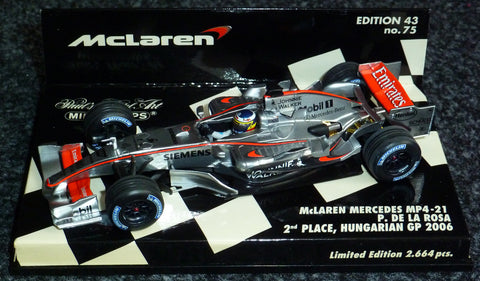 2006 - McLaren Mercedes MP4-21 - Pedro de la Rosa - 2e plaats Hongaarse GP