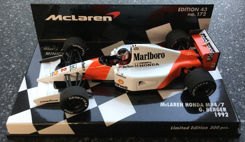 1992 - McLaren Honda MP4/7 V12 - Gerhard Berger (MLC#172) - Yuui's F1 scale models