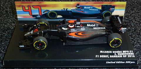 2016 - McLaren Honda MP4-31 - Stoffel Vandoorne - F1 Debut, Bahrain GP - Yuui's F1 scale models