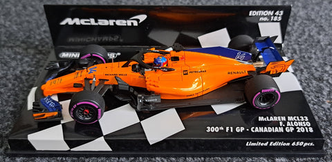 2018 - McLaren MCL33 - Fernando Alonso - 300th F1 GP Canadian GP - Yuui's F1 scale models