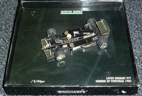 1985 - Lotus Renault 97T - Ayrton Senna - Winner GP Portugal Giftbox - Yuui's F1 scale models