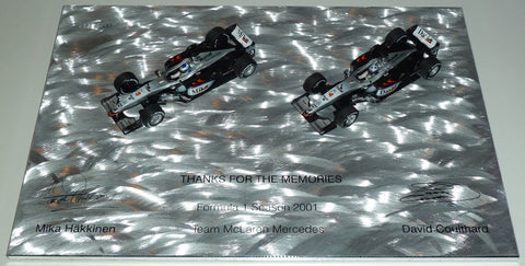 2001 - McLaren Mercedes MP4-16 (2x) - Mika Hakkinen + David Coulthard - Thanks for the memories - Yuui's F1 scale models