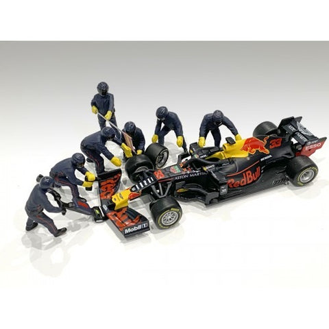 F1 Pit Crew Figures - Set I (Team Blue) - Yuui's F1 scale models