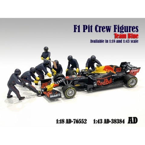 F1 Pit Crew Figures - Set I (Team Blue) - Yuui's F1 scale models