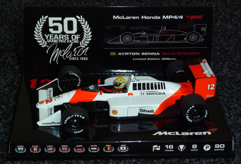 1988 - McLaren Honda MP4/4 - Ayrton Senna - 50 years of McLaren - Yuui's F1 scale models