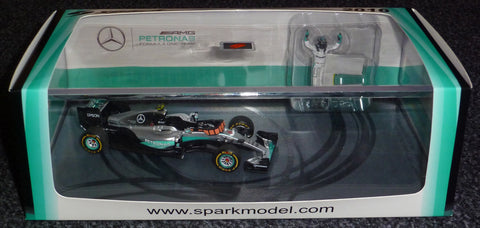 2016 - Mercedes F1 W07 Hybrid - Nico Rosberg - 2nd place Abu Dhabi GP donuts - World Champion (Spark 1:43) - Yuui's F1 scale models