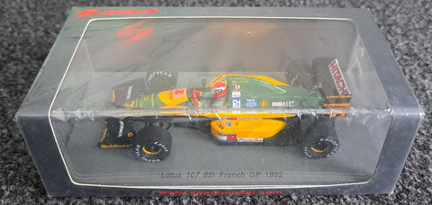 1992 - Lotus 107 - Johnny Herbert - 6th French GP - Yuui's F1 scale models