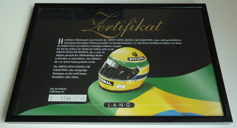 Senna Collection - certificate - German - Yuui's F1 scale models