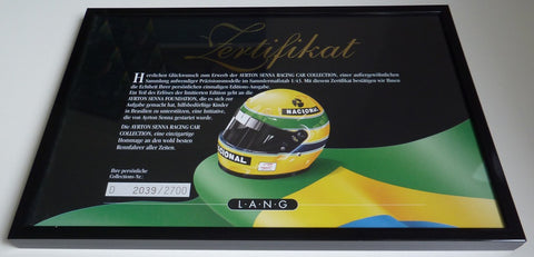 Senna Collection - certificate - German - Yuui's F1 scale models